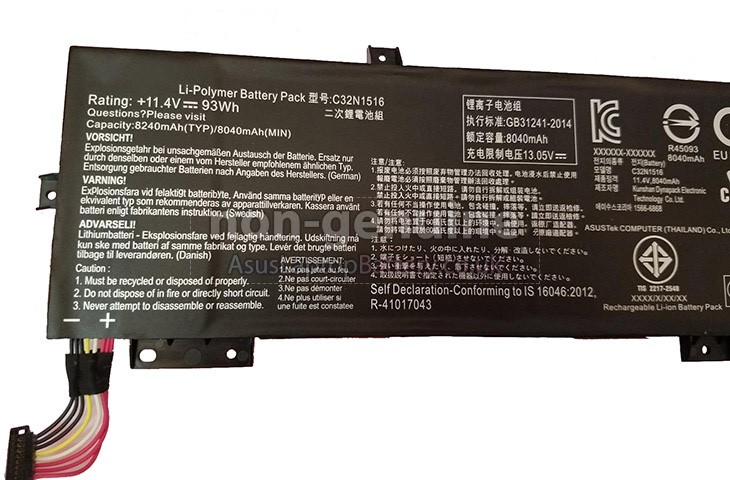 replacement Asus Rog G701VO-GC007T battery