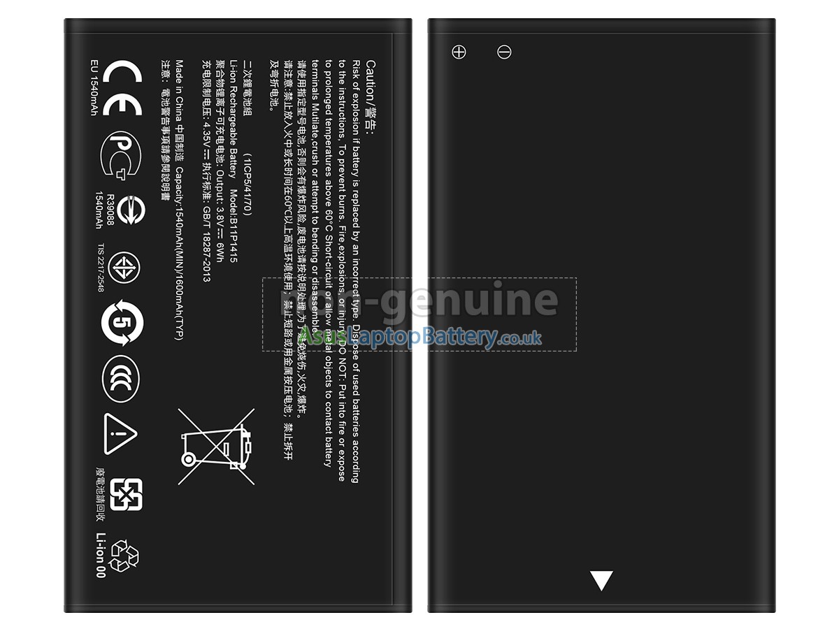 replacement Asus B11P1415 battery