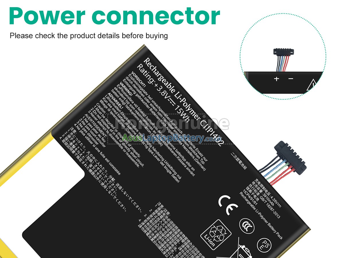 replacement Asus C11P1402 battery