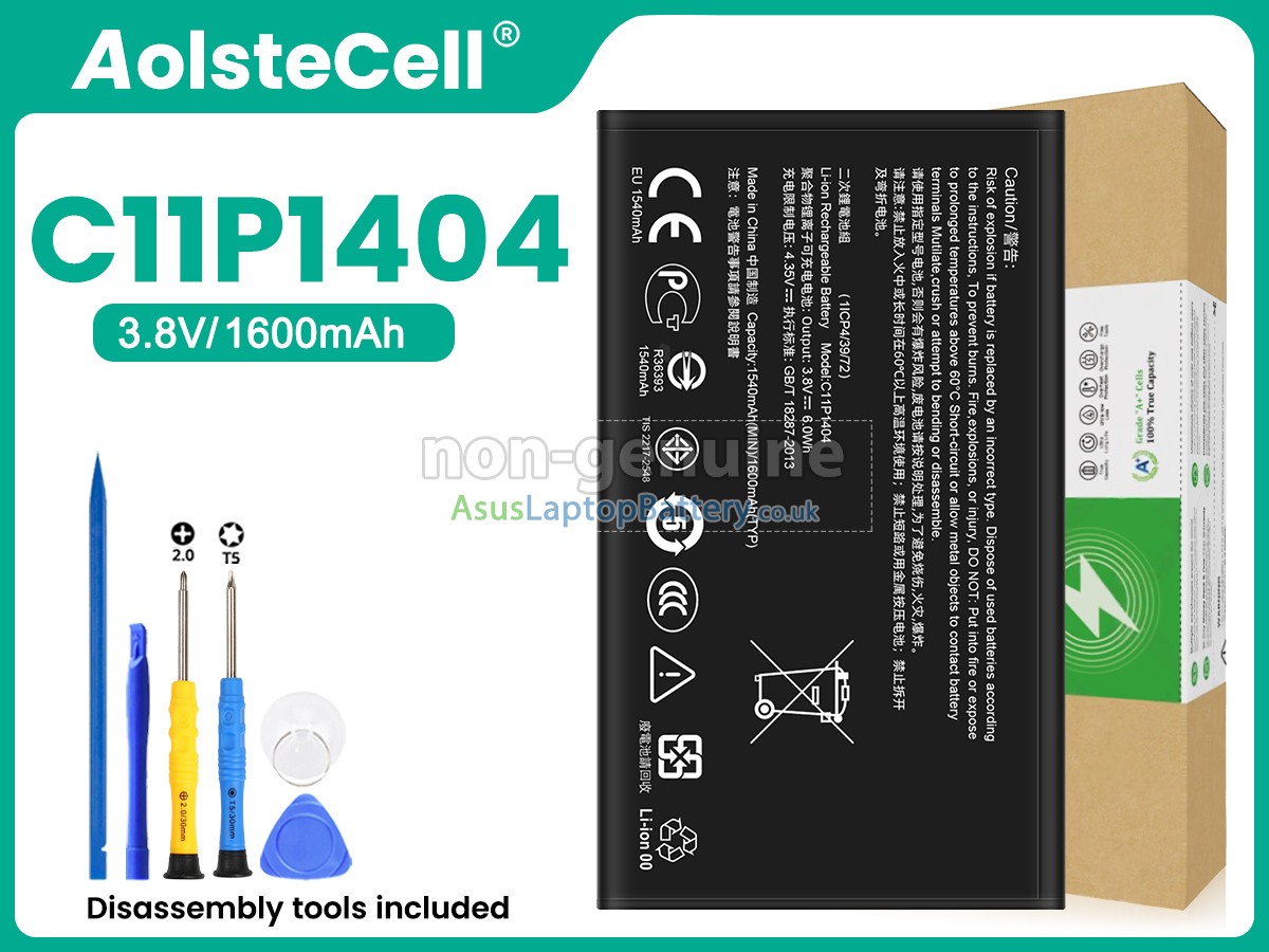 replacement Asus C11P1404 battery