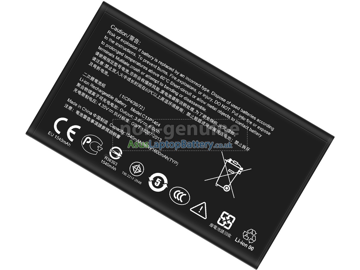 replacement Asus C11P1404 battery