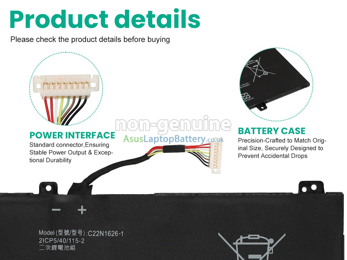 replacement Asus C22N1626-1 battery