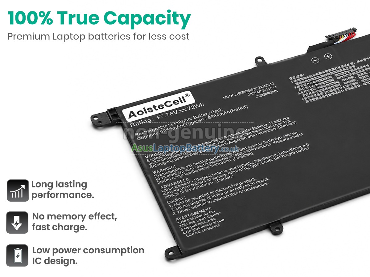replacement Asus C22N2312 battery